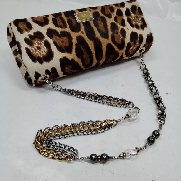 Dolce & Gabbana Leopard Print Calfhair and Leather Miss Charles Shoulder Bag - Picture 5 of 14